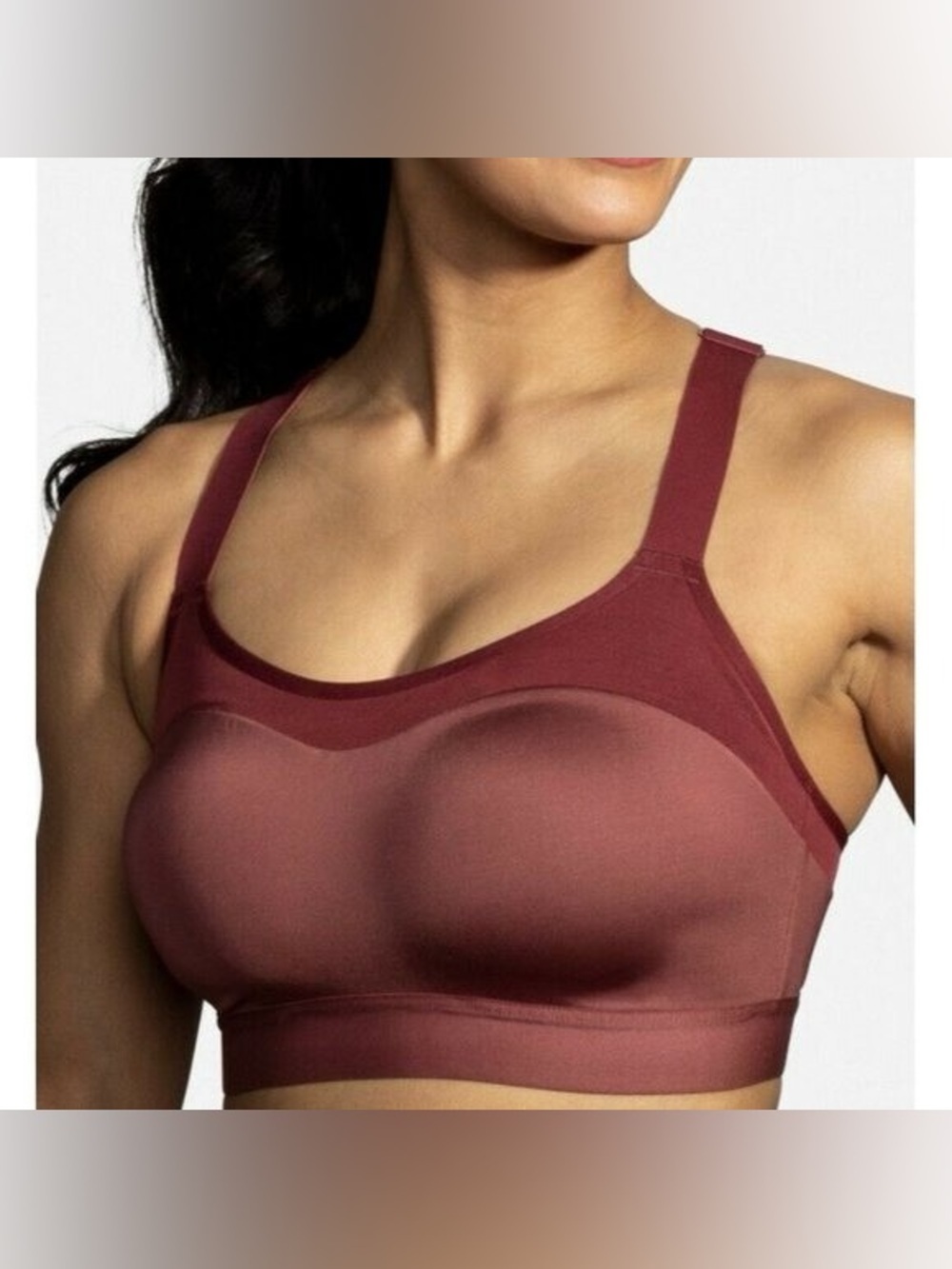 Brooks Terracotta & Deep Terracotta Dare Racerback Sports Bra- Size 34 C